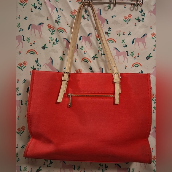 Spartina 449 Pink & Green Pineapple Paisley Linen Boho Casual Tote Purse Bag - Picture 3 of 13